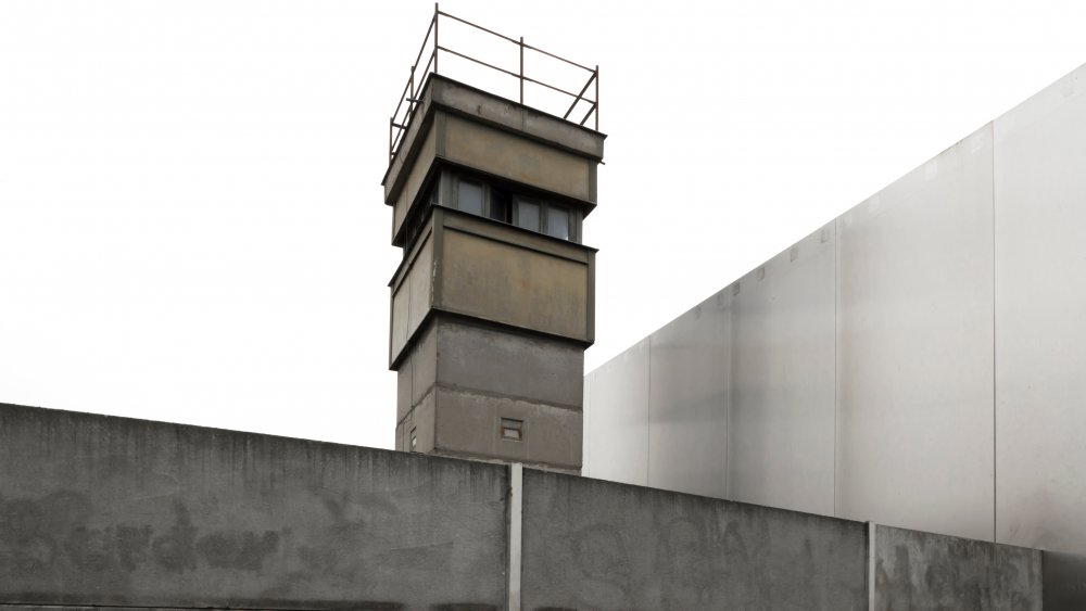 A Berlin Wall watchtower