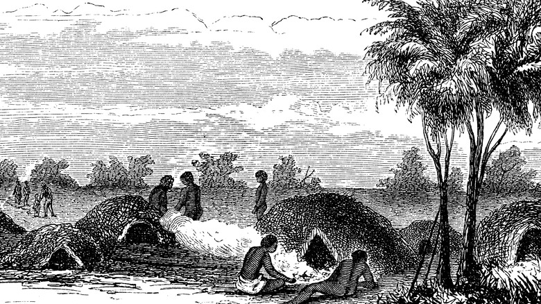 Drawing of Aboriginal people