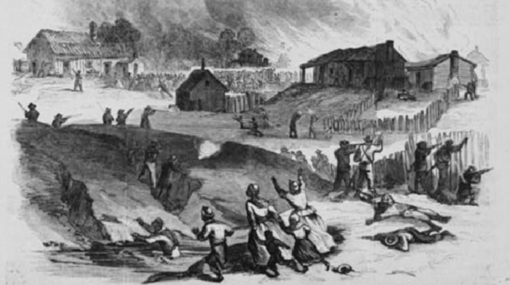 illustration of memphis riots showing fighting 