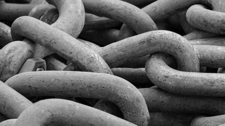 Heavy grey chains