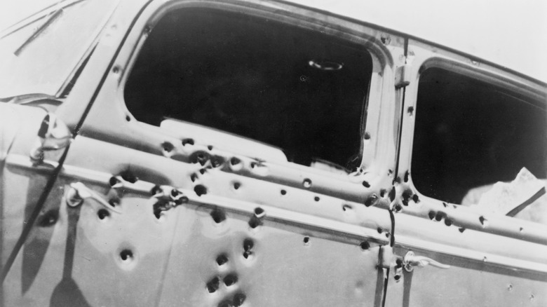 Bonnie and Clyde's bullet-riddled car