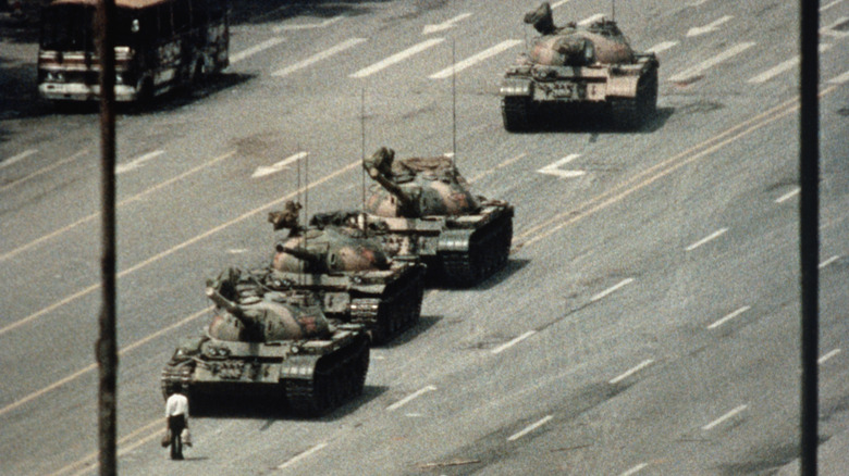 Tiananmen Square's Tank Man photo