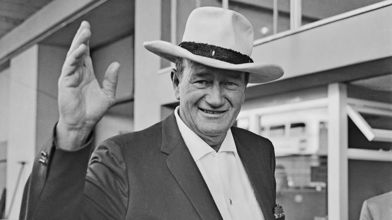 John Wayne waving in 1965