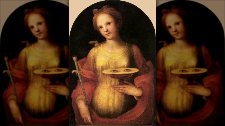 saint lucy holding eyes