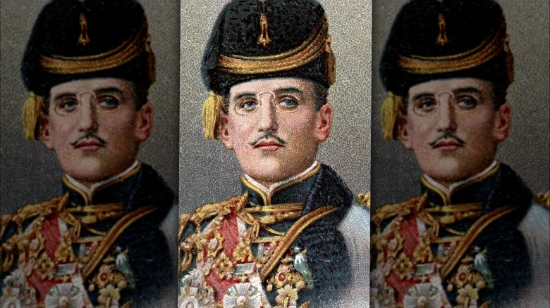 King Alexander painting in military uniform 
