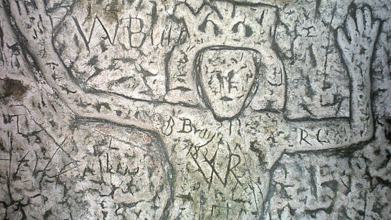 carvings from inside royston cave