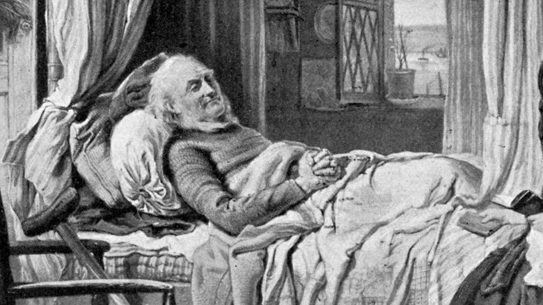 man in sick bed