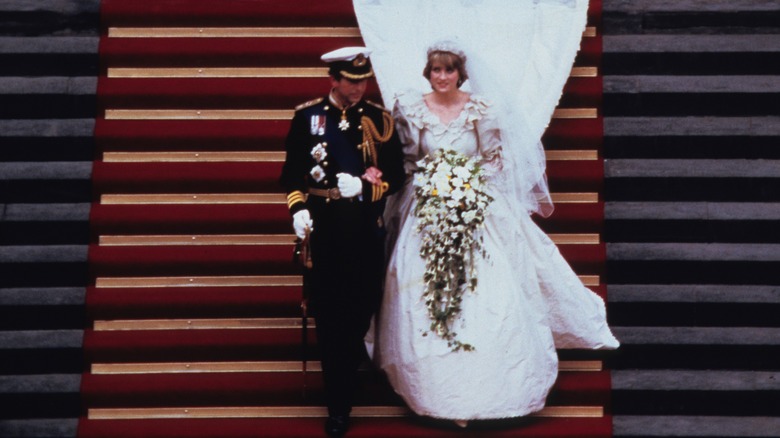 Newlyweds Charles and Diana