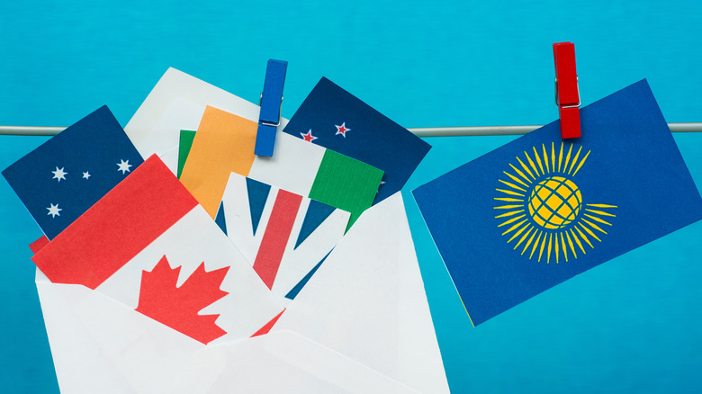 Flags of the Commonwealth hang together