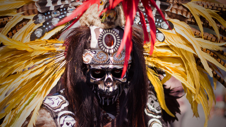 the Aztec warrior mask
