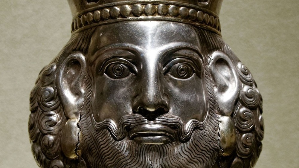 metal bust of Sha Shapur II