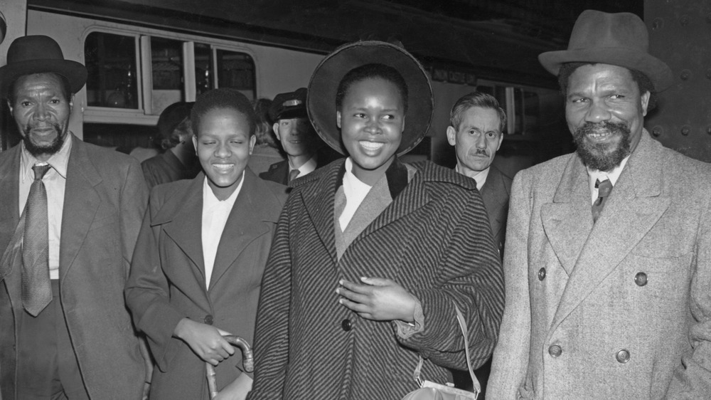Sobhuza II and his wife smiling 
