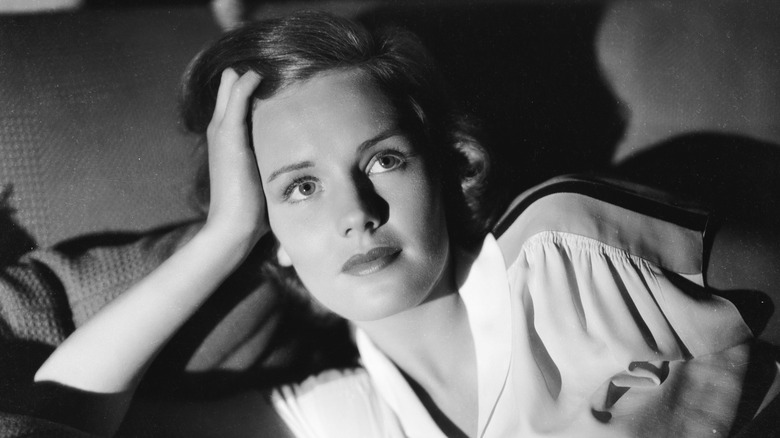 Frances Farmer resting on couch