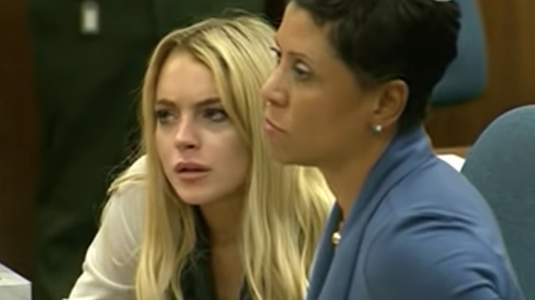 Lindsay Lohan and her lawyer