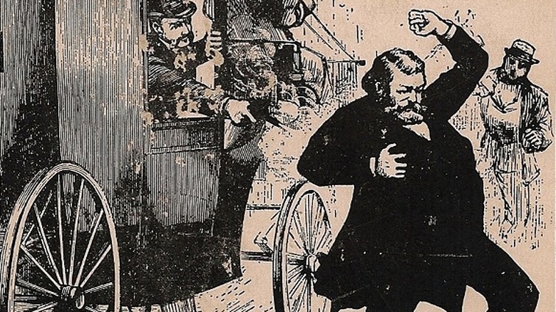 Charles de Young shooting Isaac Kalloch, 1879