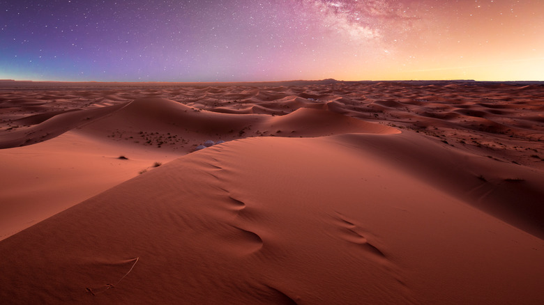 sunset sahara desert
