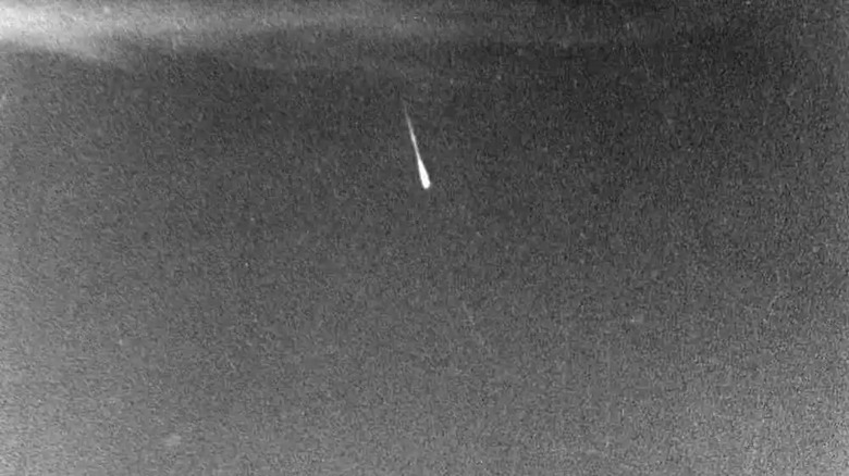 Photograph of a ghost rocket over Sweden.