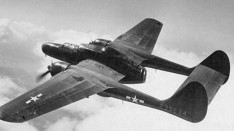 World War II "Black Widow" bomber plane.