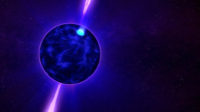 pulsar with purple light