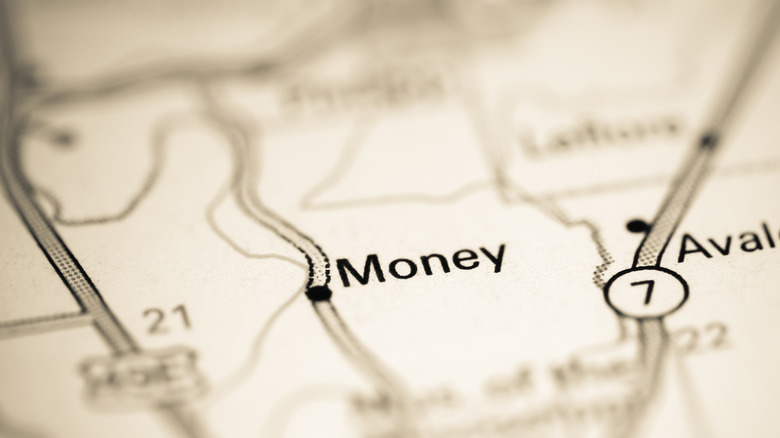Money, Mississippi map