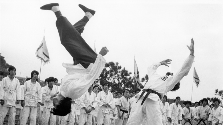 Bruce Lee demonstrating Kung Fu
