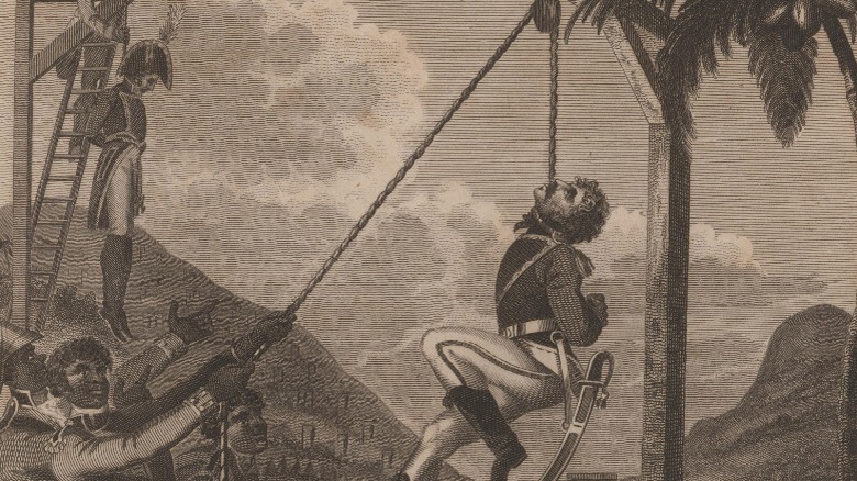 Person being hanged