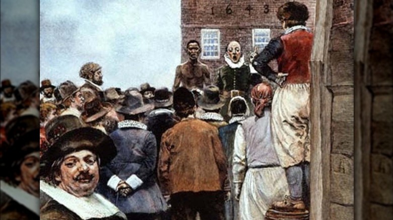 Slave auction New Amsterdam
