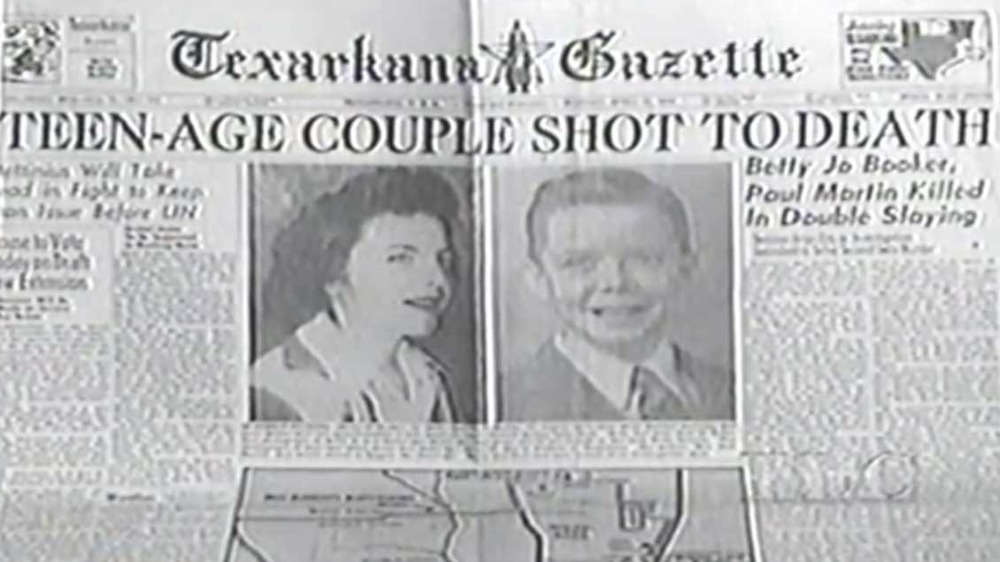 Texarkana Gazette headline, "Teen Age Couple Shot To Death"