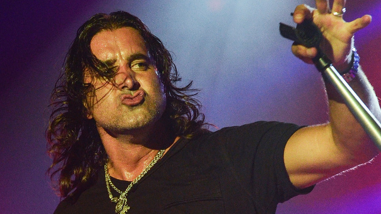 Scott Stapp with microphone stand