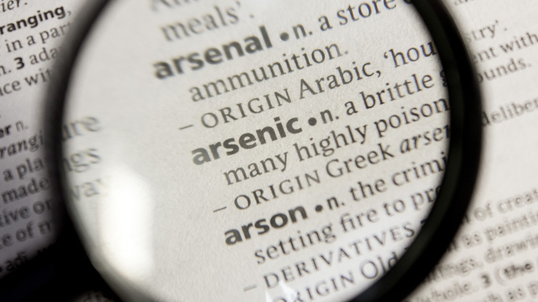 Arsenic in a dictionary