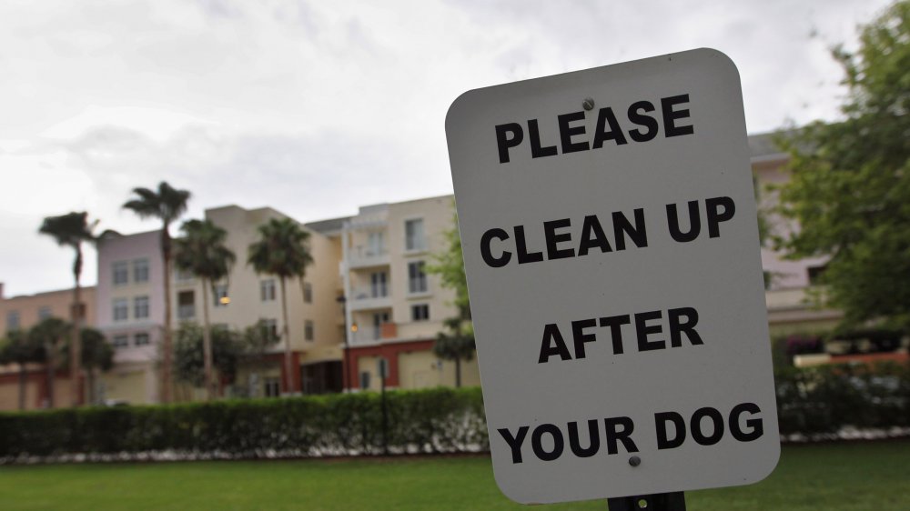 dog clean up sign