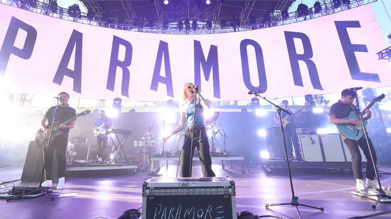 Paramore performing 
