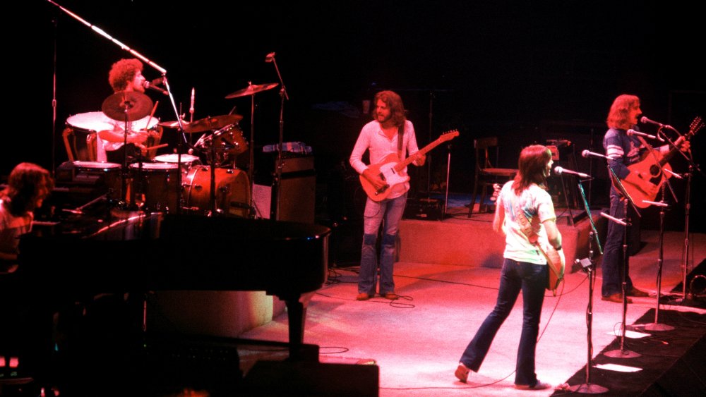 The Eagles performing in 1977