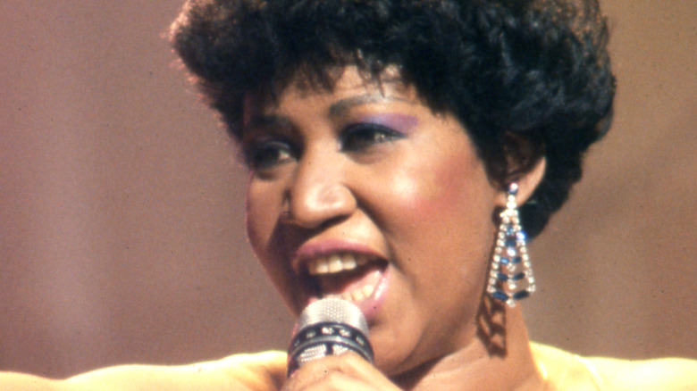 Singer Aretha Franklin in the 1980s