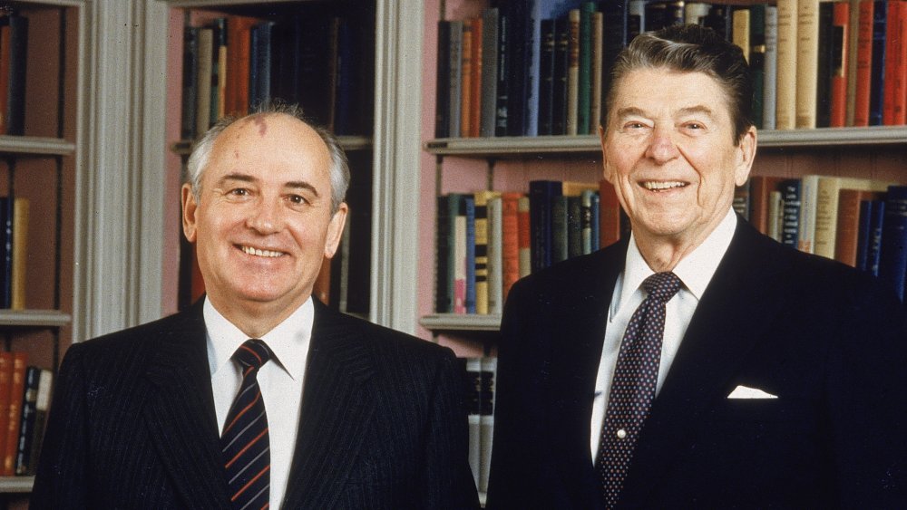 Soviet Premier Gorbachev and American President Ronald Reagan