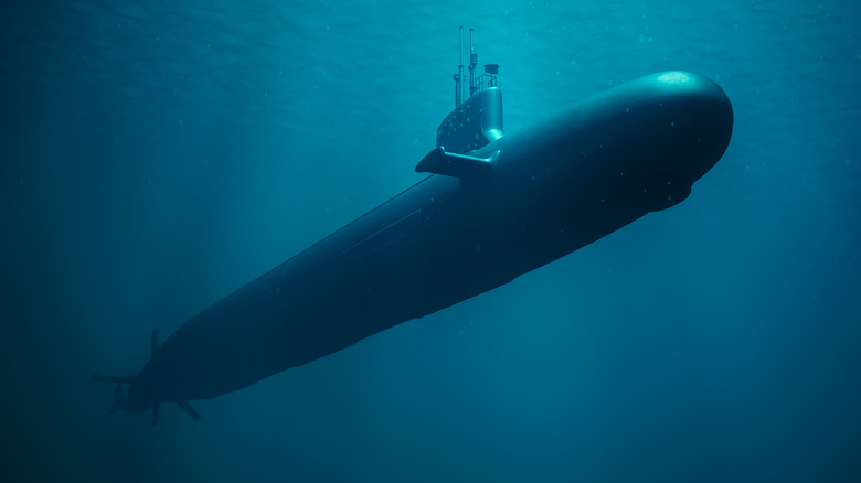 Submarine underwater