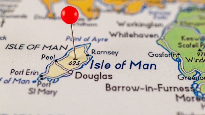 map showing the Isle of Man 