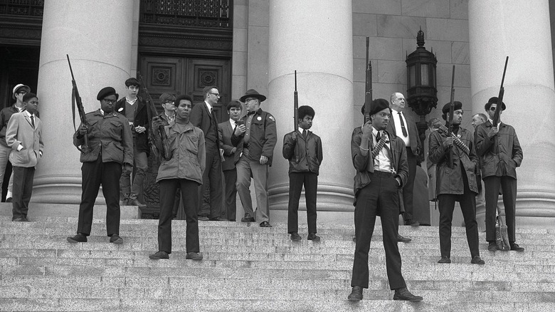 Black Panther Party demonstrating