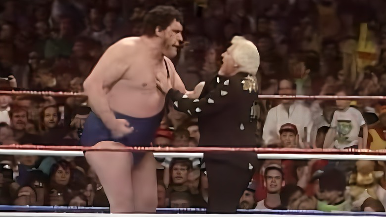 Andre the Giant attacks Bobby Heenan