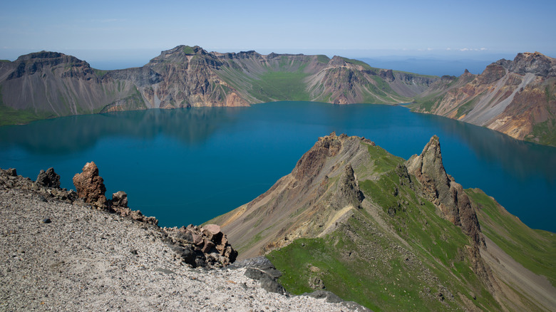 Crater and crater lake of Mount Paektu