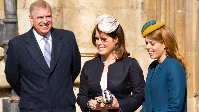 Prince Andrew and princesses Eugenie and Beatrice