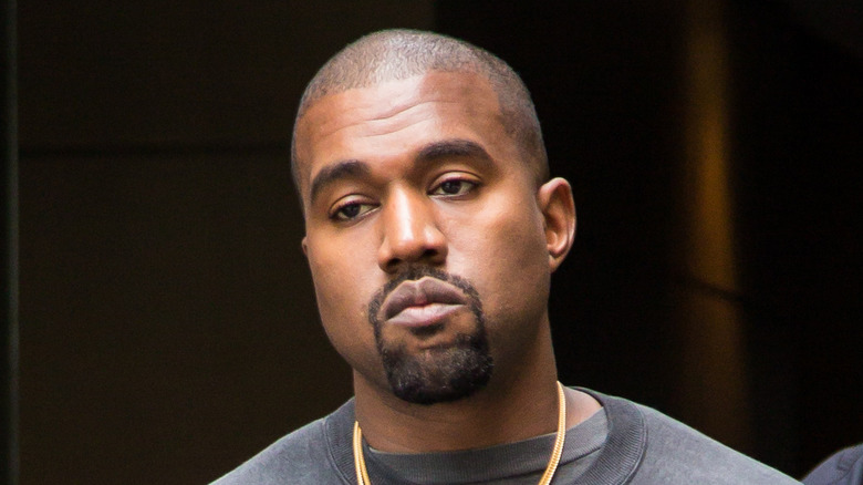 Kanye West looking sad