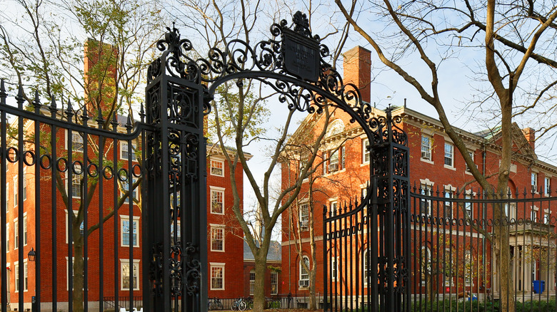 Harvard University outside gate