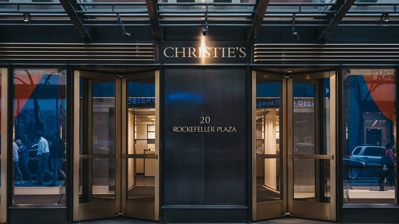 Photo of the outside of Christie's auction place