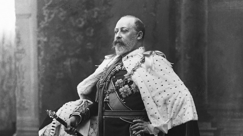 King Edward VII in royal regalia