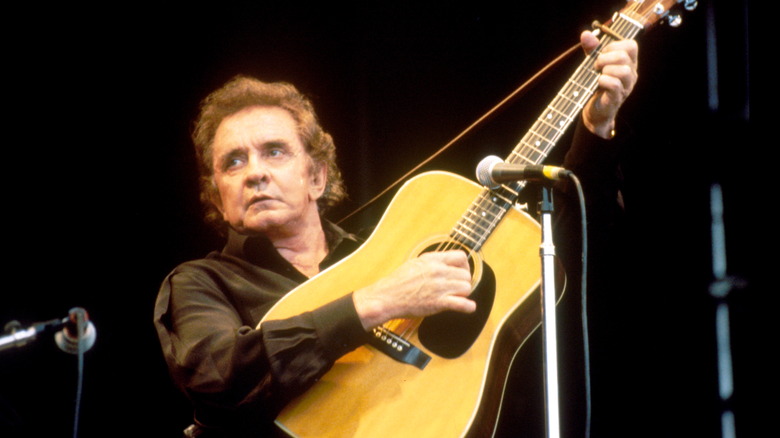 Johnny Cash with guitar