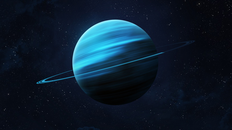 Artist concept of Uranus in space