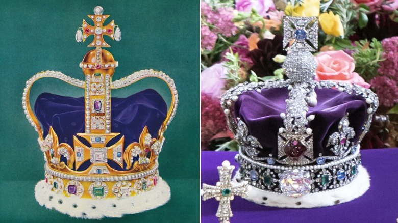 Two crowns are displayed