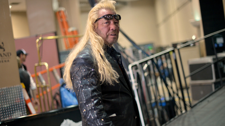 Dog the Bounty Hunter backstage at event
