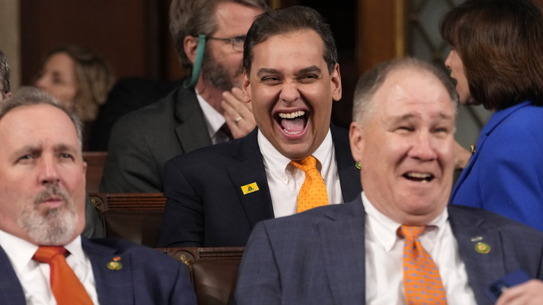 George Santos laughing in Congress